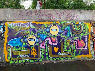 Colorful Characters by Rafia.exp. This Graffiti is located in Depok, Indonesia and was created in 2024.