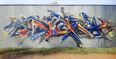 Orange and Blue Stylewriting by angst. This Graffiti is located in Germany and was created in 2022. This Graffiti can be described as Stylewriting, 3D and Wall of Fame.