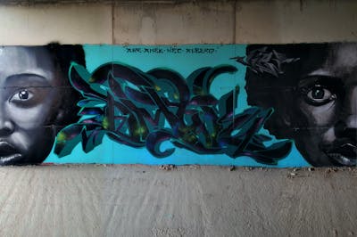 Colorful Stylewriting by Amek uno. This Graffiti is located in Alicante, Spain and was created in 2022. This Graffiti can be described as Stylewriting and Characters.