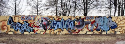 Light Blue and Beige and Colorful Stylewriting by Nan, SLOVO, ABROCK and FISK. This Graffiti is located in Moscow, Russian Federation and was created in 2020. This Graffiti can be described as Stylewriting, Characters and Streetart.