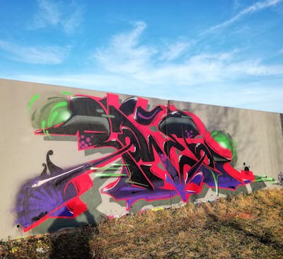 Red and Black Stylewriting by Roweo and mtl crew. This Graffiti is located in Saalfeld (Saale), Germany and was created in 2020.
