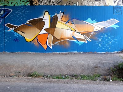 Blue and Brown Stylewriting by Dirt. This Graffiti is located in Leipzig, Germany and was created in 2022. This Graffiti can be described as Stylewriting and Wall of Fame.