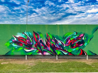 Light Green and Colorful Stylewriting by SNUZ. This Graffiti is located in lublin, Poland and was created in 2023.