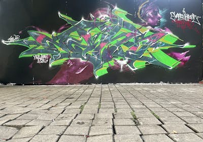 Colorful Stylewriting by Zens and Stoke. This Graffiti is located in Canada and was created in 2022. This Graffiti can be described as Stylewriting and Characters.