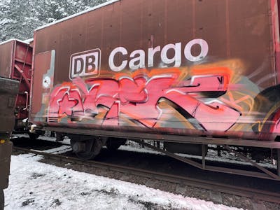 Coralle Stylewriting by ARIK. This Graffiti is located in Germany and was created in 2022. This Graffiti can be described as Stylewriting, Trains and Freights.