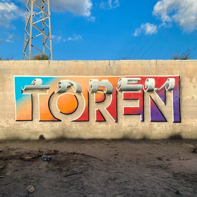 Colorful Stylewriting by Angeltoren and Toren. This Graffiti was created in 2020 but its location is unknown. This Graffiti can be described as Stylewriting, 3D, Futuristic and Special.