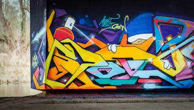 Colorful Stylewriting by ESF, Adult Ent crew and Spot 189. This Graffiti is located in HALLE, Germany and was created in 2022. This Graffiti can be described as Stylewriting, Characters and Wall of Fame.
