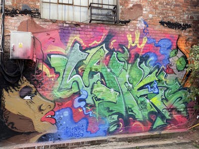 Colorful Stylewriting by Laiks Bck’s. This Graffiti is located in Wroclaw, Poland and was created in 2021. This Graffiti can be described as Stylewriting and Characters.