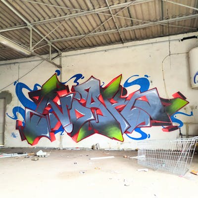 Colorful Stylewriting by Noack. This Graffiti is located in Montauban, France and was created in 2022. This Graffiti can be described as Stylewriting and Abandoned.