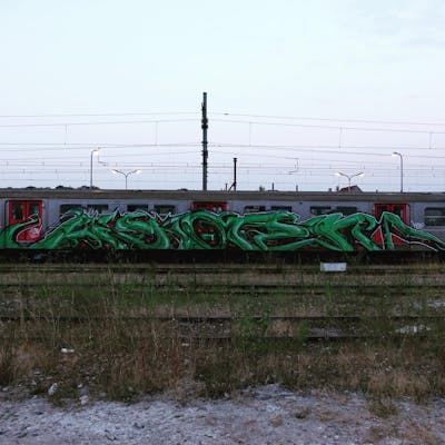 Colorful Stylewriting by Asoter, LTS, Kog and odv. This Graffiti is located in Aguascalientes, Mexico and was created in 2021. This Graffiti can be described as Stylewriting and Trains.