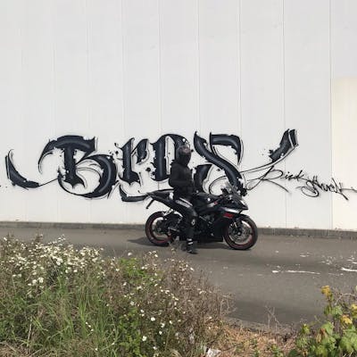 Black Handstyles by bros, rizok, R120K and shrek. This Graffiti is located in Leipzig, Germany and was created in 2020.