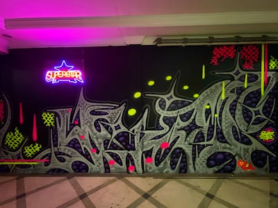 Grey and Colorful Stylewriting by M3C and Sakey. This Graffiti is located in Jambi City, Indonesia and was created in 2022. This Graffiti can be described as Stylewriting and Commission.