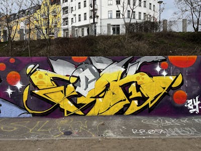 Yellow and Grey and Colorful Stylewriting by ZICK. This Graffiti is located in Berlin, Germany and was created in 2024.