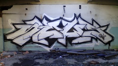 Chrome Stylewriting by News. This Graffiti is located in Walbrzych, Poland and was created in 2015. This Graffiti can be described as Stylewriting and Abandoned.