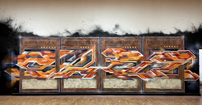 Brown and Orange Stylewriting by SARE. This Graffiti was created in 2022 but its location is unknown. This Graffiti can be described as Stylewriting and Futuristic.
