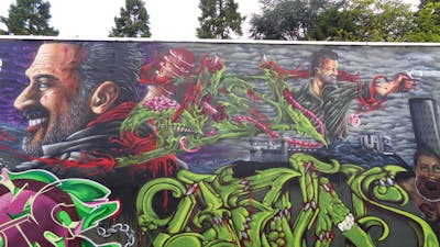 Colorful Stylewriting by PLET. This Graffiti is located in Milan, Italy and was created in 2022. This Graffiti can be described as Stylewriting, Characters and Murals.