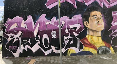 Violet and Colorful Stylewriting by Snap one. This Graffiti is located in Philippines and was created in 2020. This Graffiti can be described as Stylewriting and Characters.