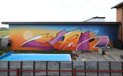 Colorful Stylewriting by ANDERROR. This Graffiti is located in Lutsk, Ukraine and was created in 2019.