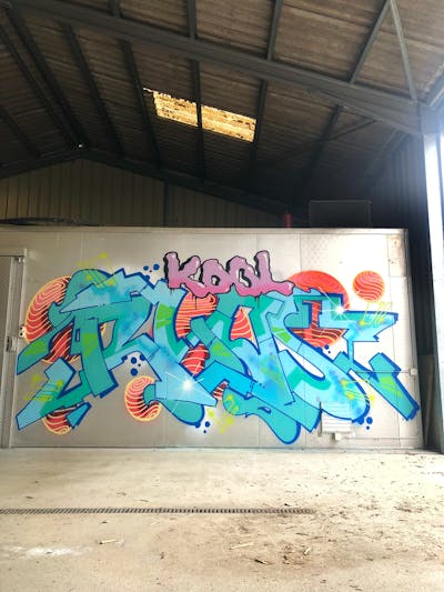 Cyan and Colorful Stylewriting by Ryos. This Graffiti is located in Lausanne, Switzerland and was created in 2021. This Graffiti can be described as Stylewriting and Abandoned.