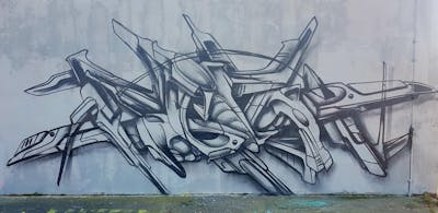 Black and Grey Stylewriting by angst. This Graffiti is located in Dessau, Germany and was created in 2023. This Graffiti can be described as Stylewriting and 3D.