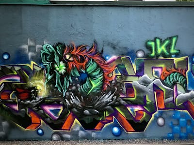 Colorful Stylewriting by Glurak. This Graffiti is located in Berlin, Germany and was created in 2022. This Graffiti can be described as Stylewriting, Wall of Fame and Characters.