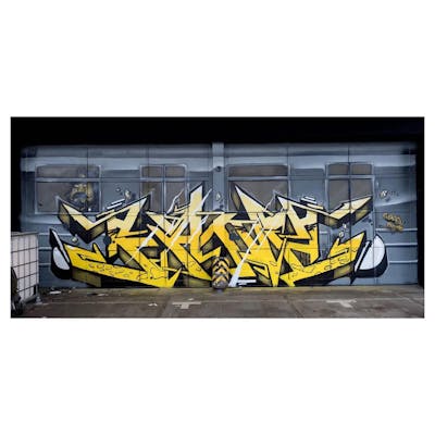 Yellow and Grey Stylewriting by Fanz. This Graffiti is located in Mainz, Germany and was created in 2020.