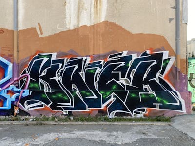 Black and White Stylewriting by Kneb1. This Graffiti is located in Limassol, Cyprus and was created in 2023.