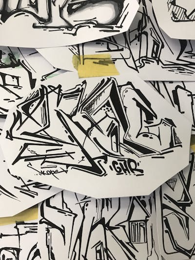 White and Black Blackbook by SKOPE and Ghr. This Graffiti is located in Switzerland and was created in 2021. This Graffiti can be described as Blackbook.