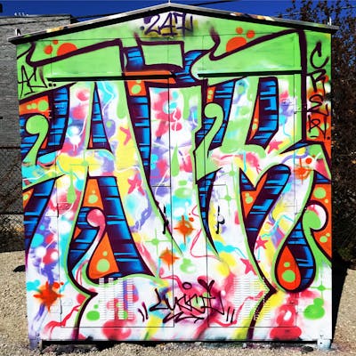 Light Green and Colorful Stylewriting by Air Crew, 247 and RANE1. This Graffiti is located in Chicago, United States and was created in 2022.