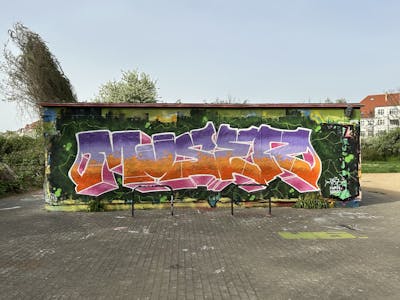 Colorful Stylewriting by Muser. This Graffiti is located in Leipzig, Germany and was created in 2024. This Graffiti can be described as Stylewriting and Wall of Fame.