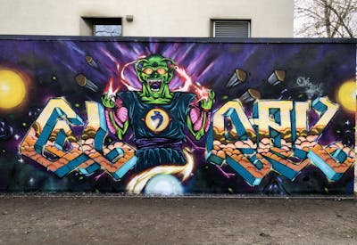 Blue and Colorful Stylewriting by Glurak. This Graffiti is located in Berlin, Germany and was created in 2023. This Graffiti can be described as Stylewriting and Characters.
