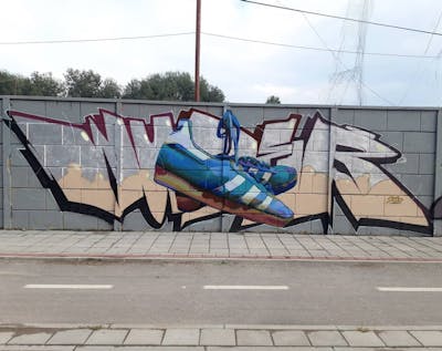Colorful Stylewriting by Wuper. This Graffiti is located in Novi Sad, Serbia and was created in 2019. This Graffiti can be described as Stylewriting, Characters and Streetart.
