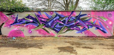 Coralle and Violet and Colorful Stylewriting by angst. This Graffiti is located in Germany and was created in 2024. This Graffiti can be described as Stylewriting and 3D.