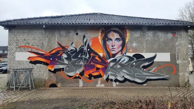 Grey and Orange and Violet Stylewriting by Wery, KDP, 5FC and new. This Graffiti is located in Germany and was created in 2021. This Graffiti can be described as Stylewriting and Characters.