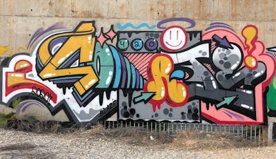 Colorful Stylewriting by SORIE. This Graffiti is located in Herzliya, Israel and was created in 2021.