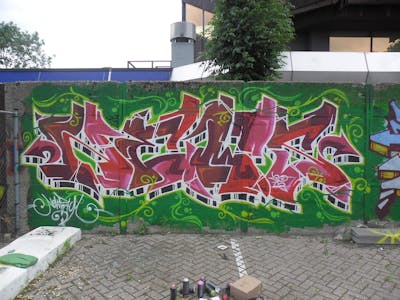 Colorful Stylewriting by News. This Graffiti is located in Tilburg, Netherlands and was created in 2012. This Graffiti can be described as Stylewriting and Wall of Fame.
