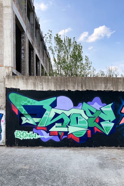 Light Green and Blue and Red Stylewriting by Asot. This Graffiti is located in Poland and was created in 2022. This Graffiti can be described as Stylewriting and Wall of Fame.