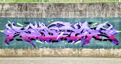 Violet Stylewriting by SABOTER. This Graffiti is located in Switzerland and was created in 2023.