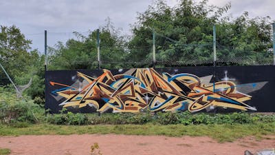 Colorful Stylewriting by Wery, 5FC and KDP. This Graffiti is located in Berlin, Germany and was created in 2021.