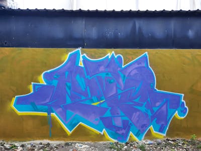 Light Blue and Violet and Yellow Stylewriting by Note2. This Graffiti is located in Indonesia and was created in 2021.