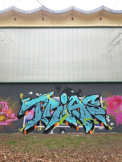 Cyan Stylewriting by Trias. This Graffiti is located in Germany and was created in 2024. This Graffiti can be described as Stylewriting and Wall of Fame.