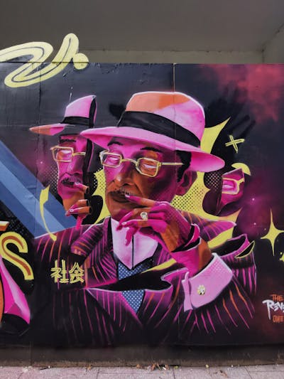 Colorful Characters by REVES ONE. This Graffiti is located in United Kingdom and was created in 2022.