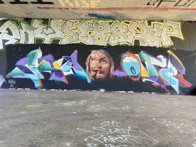 Colorful Stylewriting by Chaote.imagers. This Graffiti is located in Leipzig, Germany and was created in 2022. This Graffiti can be described as Stylewriting, Wall of Fame and Characters.