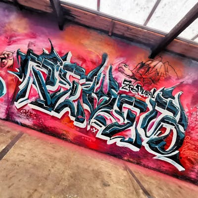 Colorful Stylewriting by REVES ONE. This Graffiti is located in Belgium and was created in 2023. This Graffiti can be described as Stylewriting and Characters.