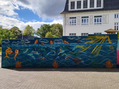 Blue and Colorful Stylewriting by Dipa. This Graffiti is located in Berlin, Germany and was created in 2022. This Graffiti can be described as Stylewriting and Characters.