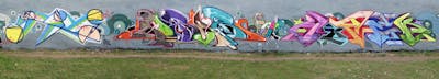 Colorful Stylewriting by urine, mobar, Rays and OST. This Graffiti is located in Leipzig, Germany and was created in 2013. This Graffiti can be described as Stylewriting, Handstyles and Wall of Fame.