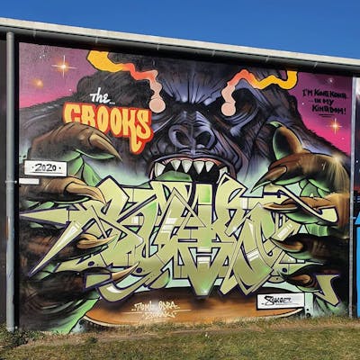 Colorful Stylewriting by Sukoe. This Graffiti is located in Bremerhaven, Germany and was created in 2020. This Graffiti can be described as Stylewriting, Characters and Wall of Fame.