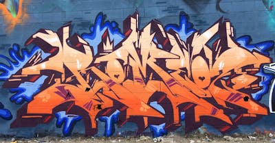 Colorful Stylewriting by Romeo2.. This Graffiti is located in Murcia, Spain and was created in 2019. This Graffiti can be described as Stylewriting and Wall of Fame.