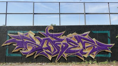 Violet and Beige Stylewriting by sores. This Graffiti is located in Belgrade, Serbia and was created in 2024. This Graffiti can be described as Stylewriting and Wall of Fame.