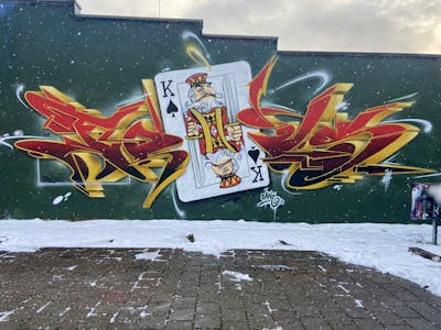 Red and Yellow Stylewriting by FOKUS.81. This Graffiti is located in Nürnberg, Germany and was created in 2022. This Graffiti can be described as Stylewriting and Characters.